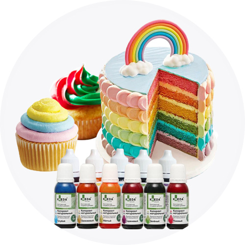 Красители пищевые Kreda от прямого поставщика Фабрики сладкого декора tdfsd.ru
