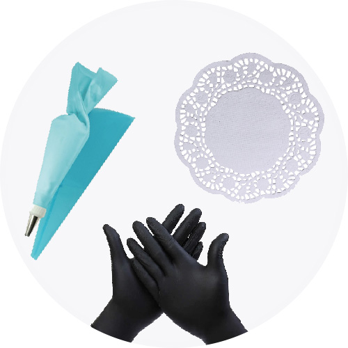 Пергамент, мешки и пакеты кондитерские, перчатки, салфетки и другие расходные материалы от прямого поставщика Фабрики сладкого декора tdfsd.ru
